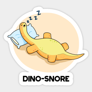 Dino-snore Cute Sleeping Dinosaur Pun Sticker